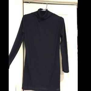 Navy blue long sleeve sweater dress